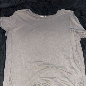 Mystree Light Gray Short Sleeve Top